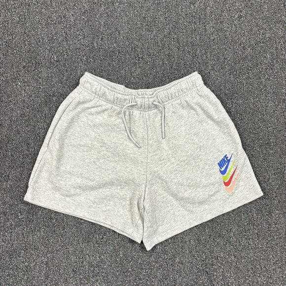 Nike DNA Shorts Women’s Gray Casual High Rise Logo Drawstring Shorts Size XS - Picture 1 of 6